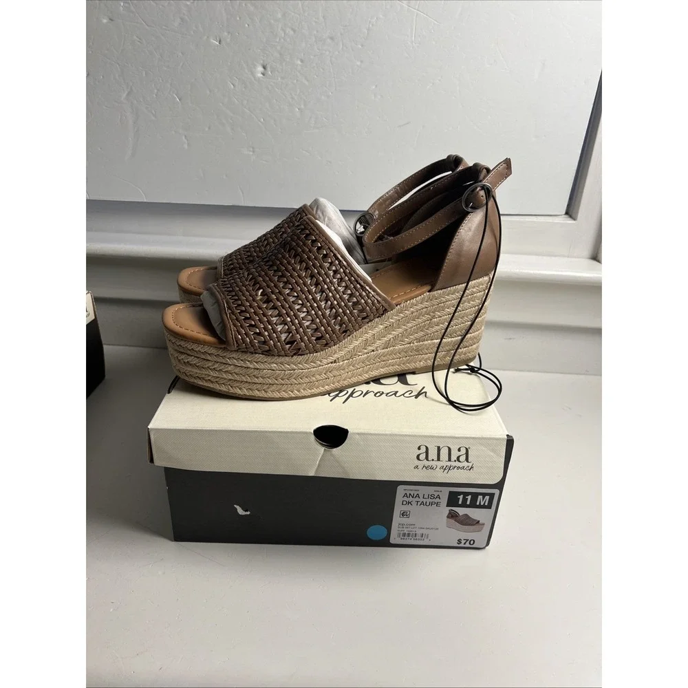 NIB Espadrilles Taupe Size 11‎ M A New Approach A.N.A. Style Ana Lisa $70
